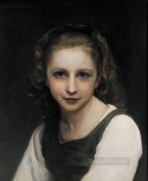 Portrait of a Young Girl Realism William Adolphe Bouguereau Oil Paintings